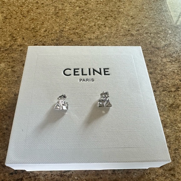 Celine Silver Stud Earrings - Picture 1 of 2